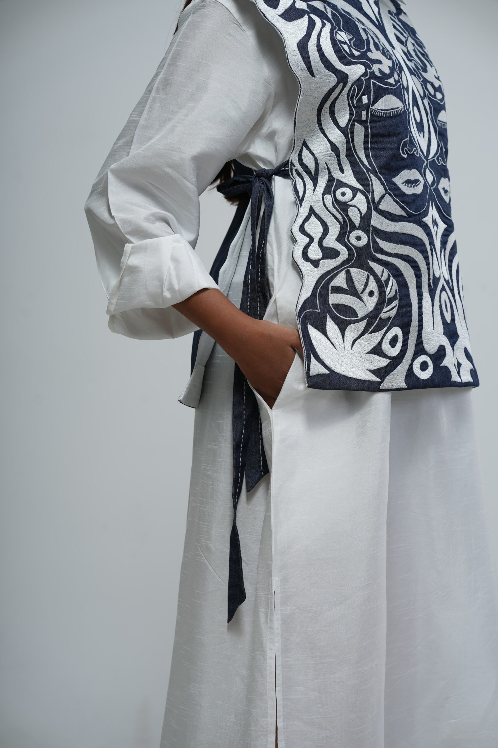 Indigo Grace Bemberg Silk & Cotton Dress alternate view