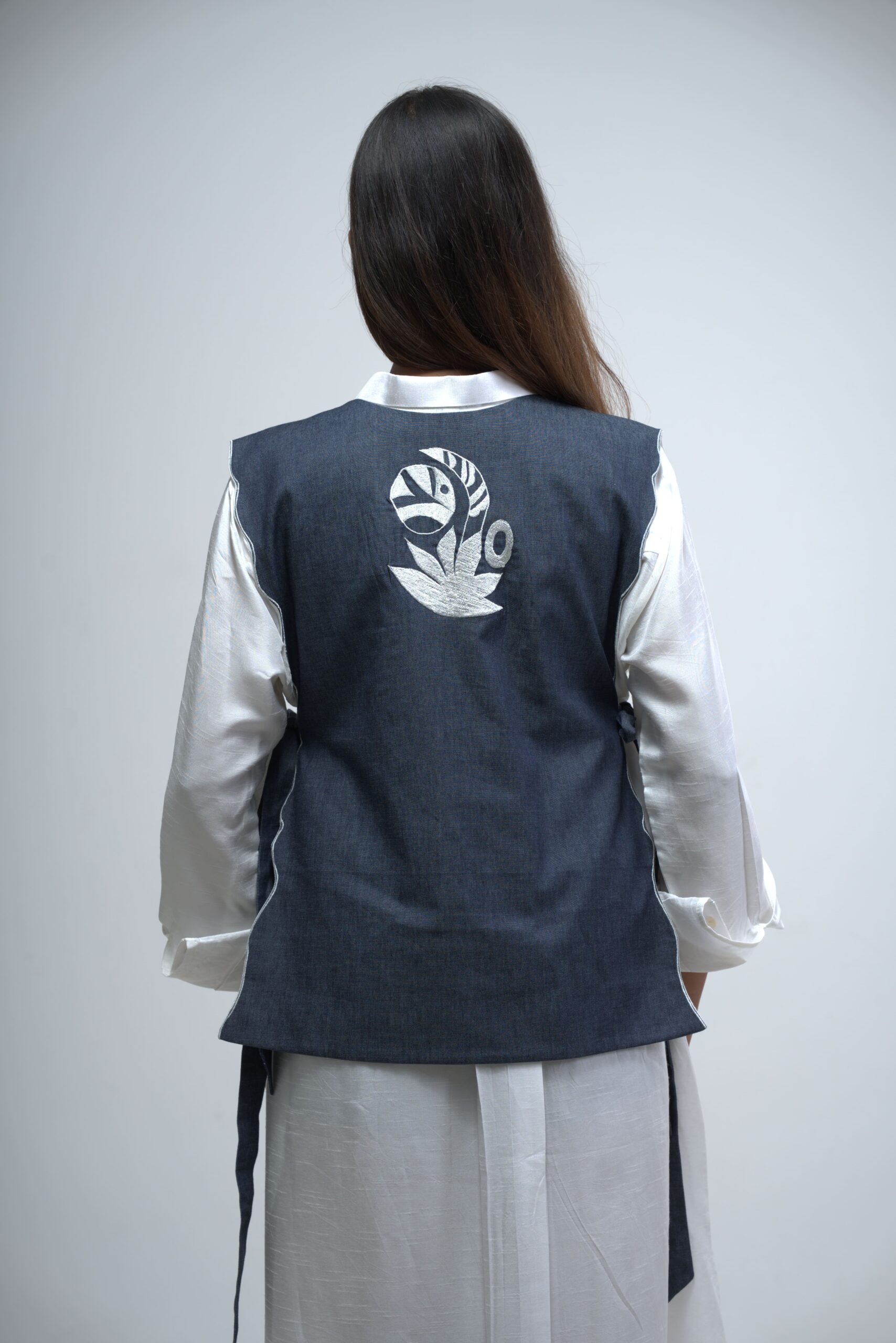 Indigo Grace Bemberg Silk & Cotton Dress thumbnail