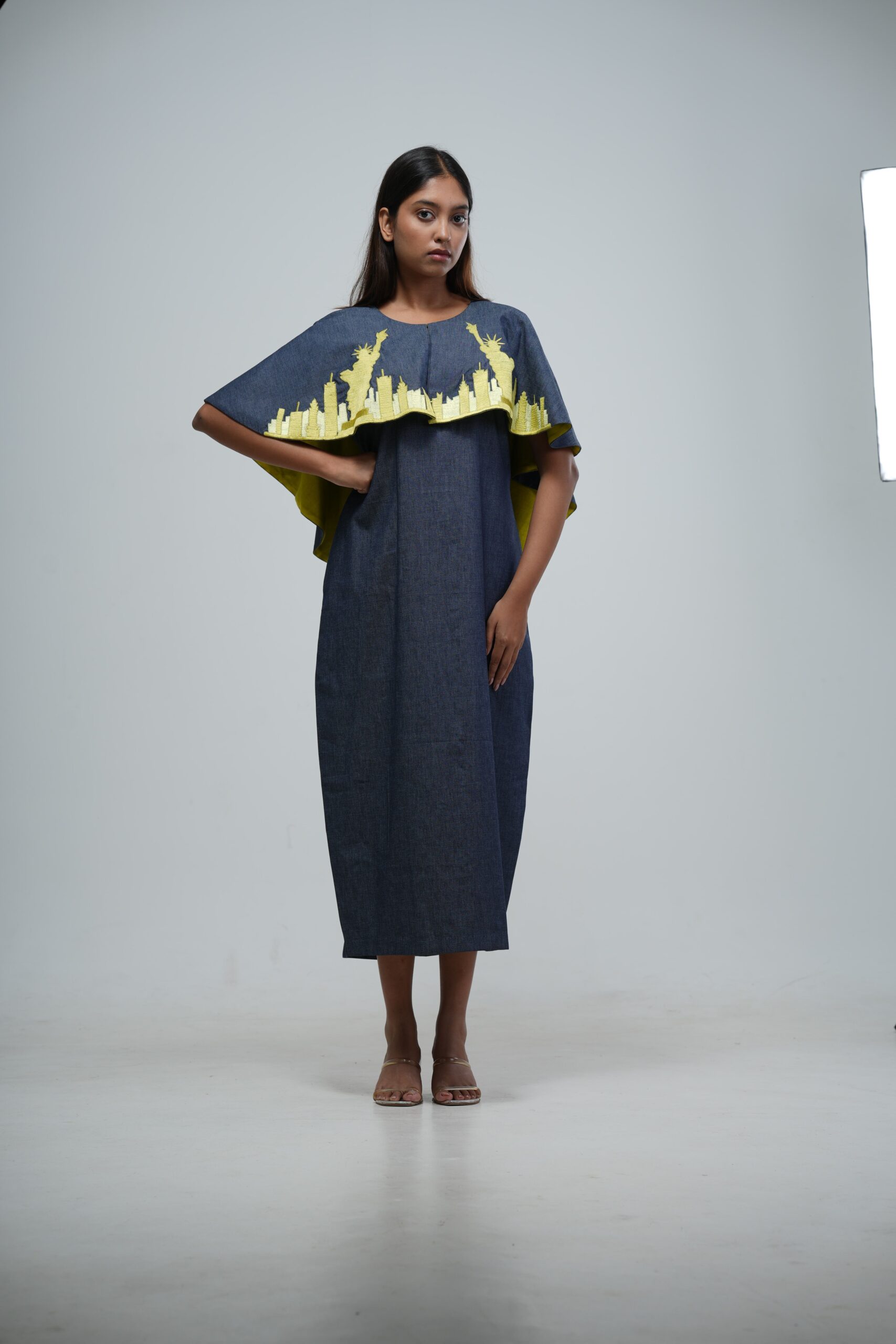 Urban Skyline Denim Dress thumbnail