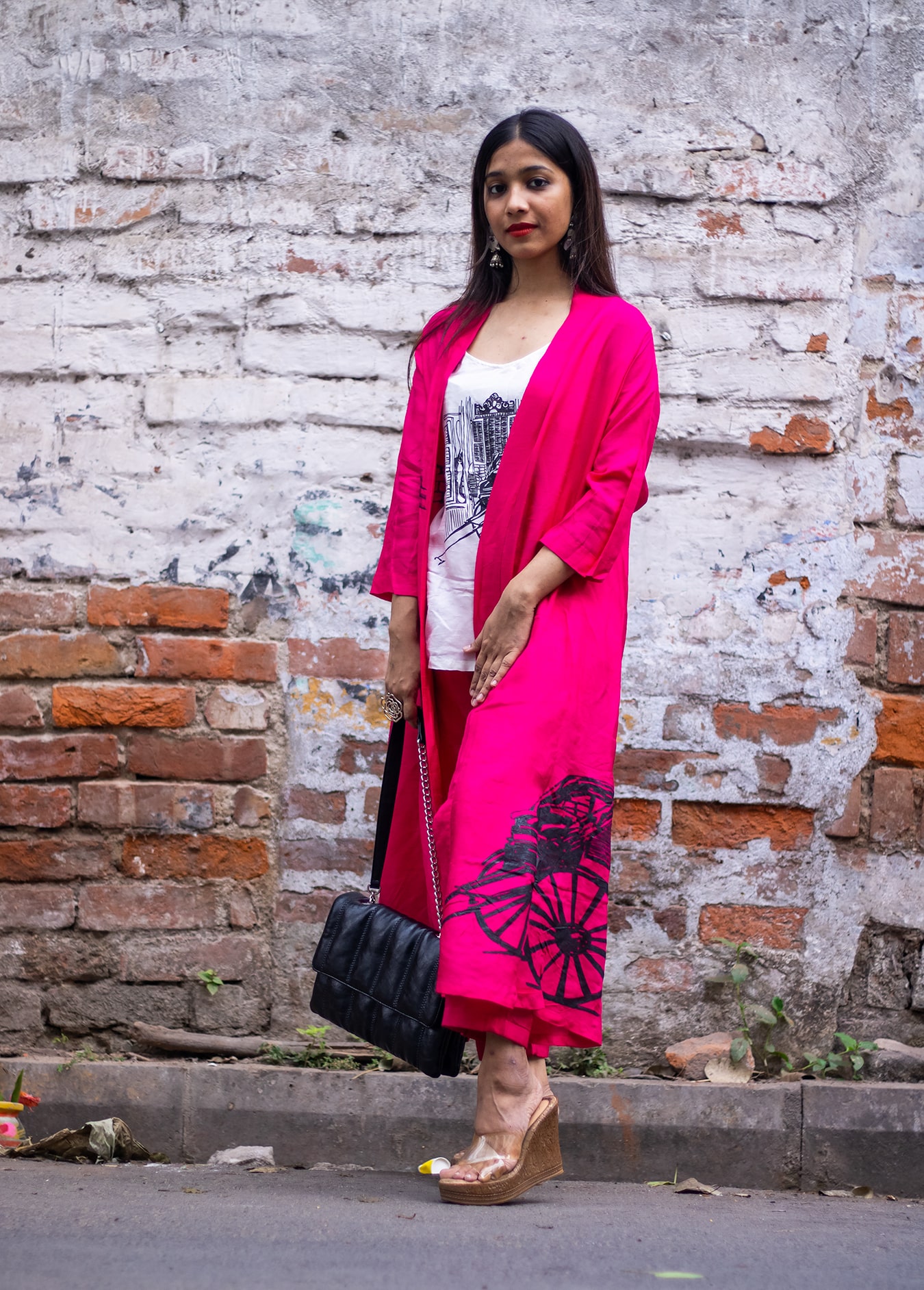 Fuschia Pink Three Piece Set