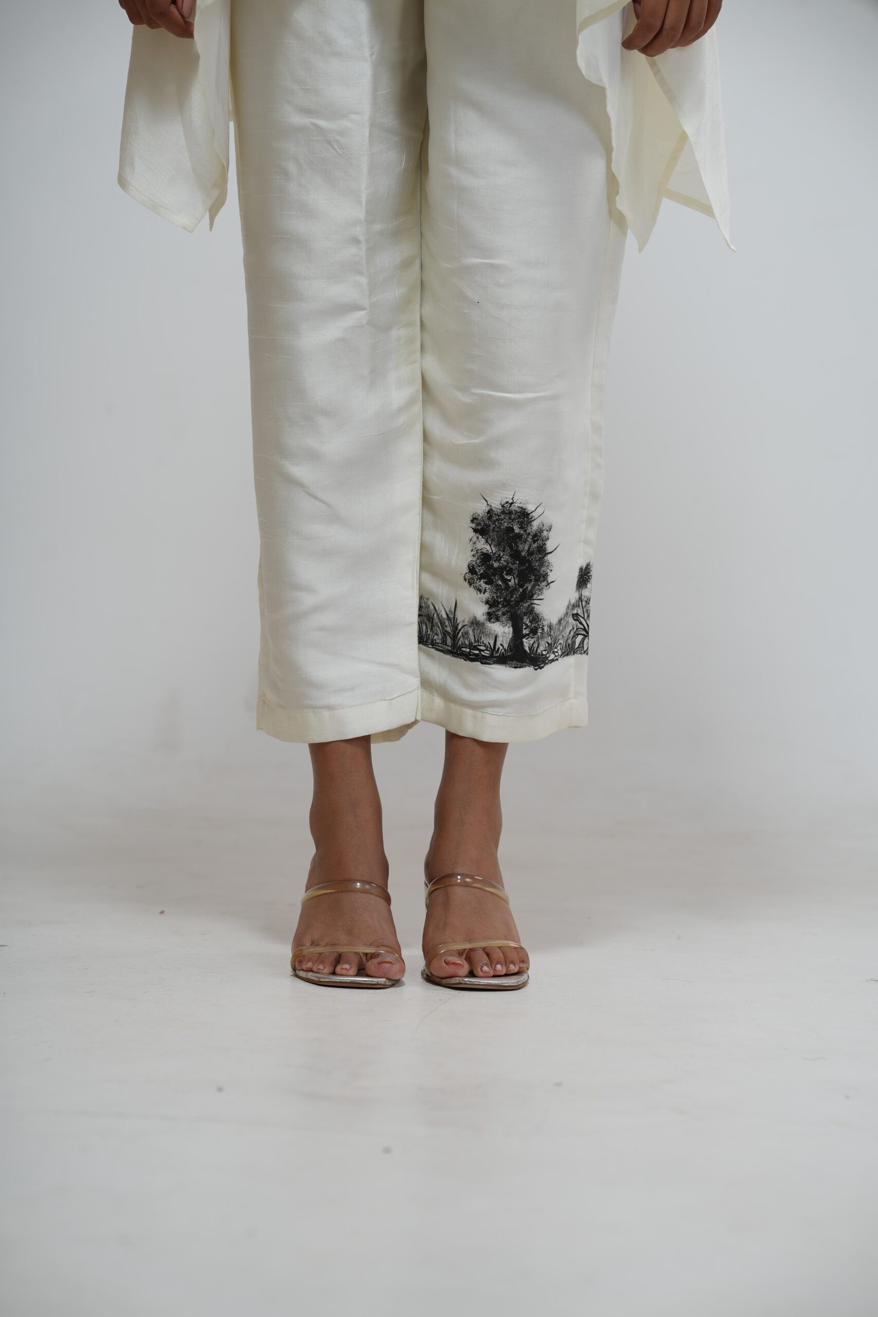 Ivory Hand-Embroidered Kaftan Set thumbnail