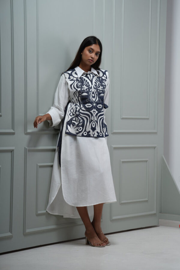 Indigo Grace Bemberg Silk & Cotton Dress