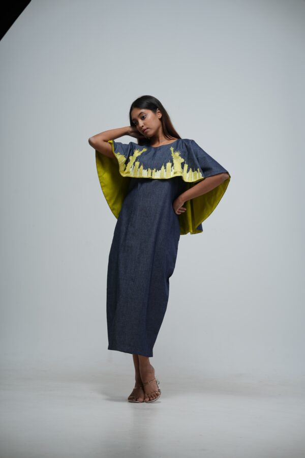 Urban Skyline Denim Dress