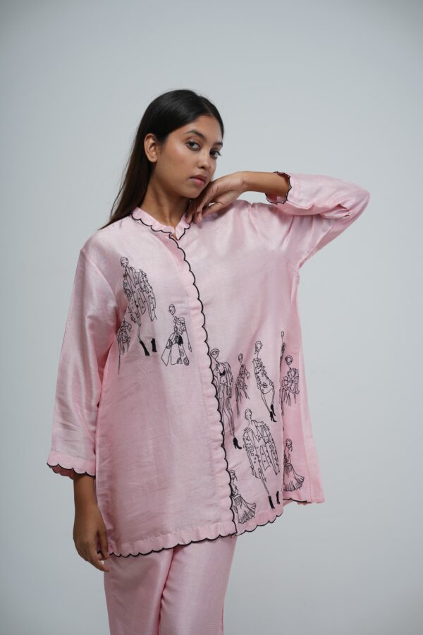 Baby Pink Bemberg Silk Co-ord Set